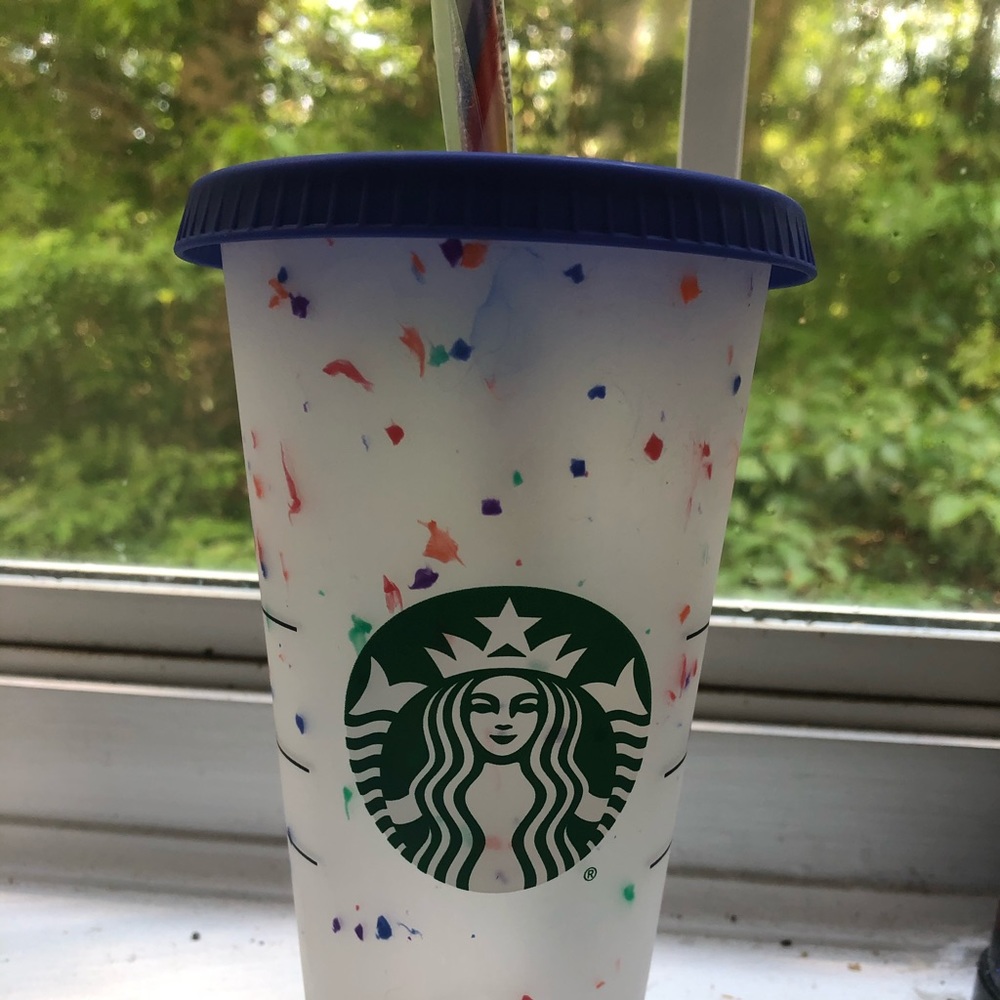 Starbucks confetti cold cups x2